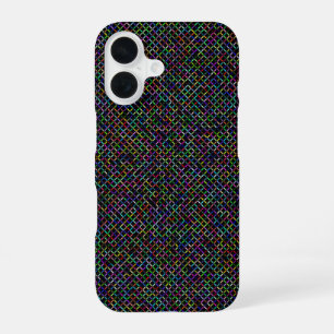 farbenfrohe Quadrate geometrisch einzigartiges Mus iPhone 16 Hülle