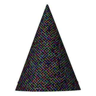 farbenfrohe Quadrate geometrisch einzigartiges Mus Partyhütchen