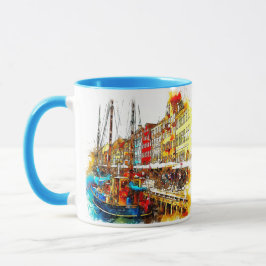 Farbenfrohe Quayside Tasse