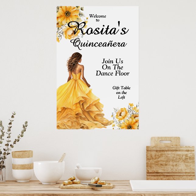 Farbenfrohe Quinceanera Poster (Küche)