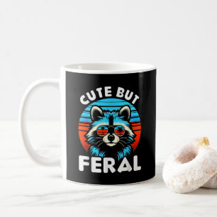 Farbenfrohe Racoon mit Sonnenbrille Racoon Kaffeetasse