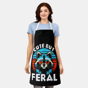 Farbenfrohe Racoon mit Sonnenbrille Racoon Schürze