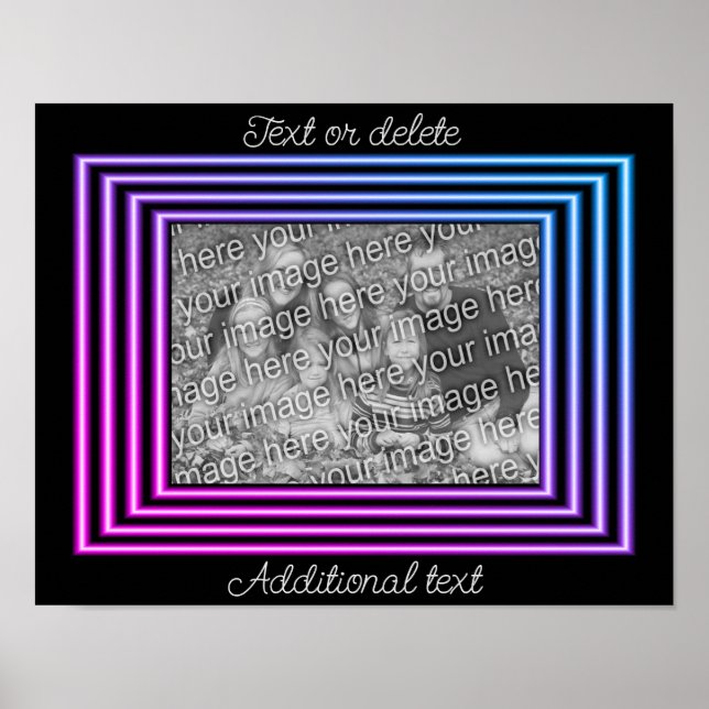 Farbenfrohe Rahmen an den Grenzen schaffen Ihr eig Poster (Vorne)