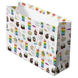 Farbenfrohe Rainbow Cake Desserts & Sprinkles Must Große Geschenktüte