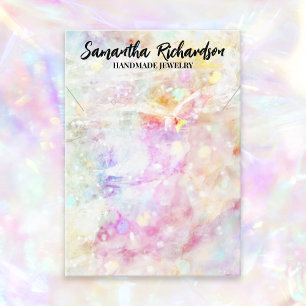 Farbenfrohe Rainbow Confetti Juwelier Display Visitenkarte