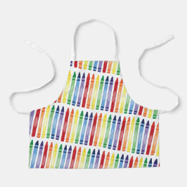 Farbenfrohe Rainbow Crayons Muster Schürze