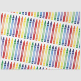 Farbenfrohe Rainbow Crayons Muster Seidenpapier