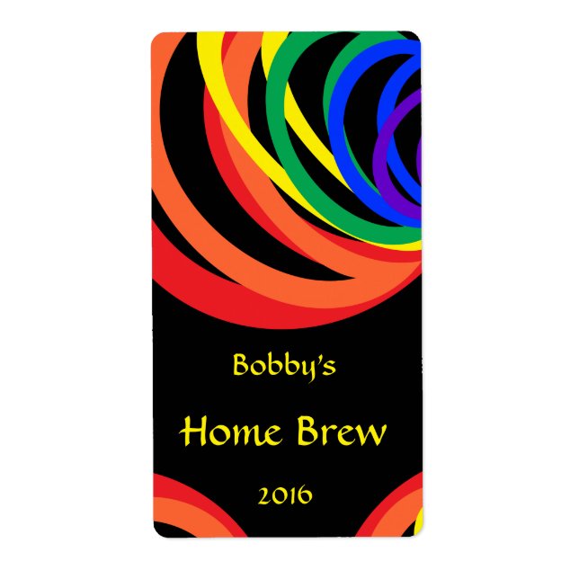 Farbenfrohe Rainbow Crescent Biermarke (Vorne)