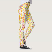 Farbenfrohe Rainbow-farbene Raindrop-Muster Leggin