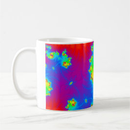 Farbenfrohe Rainbow Fraktal Art Kaffeetasse