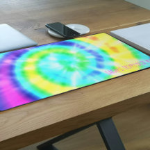 Farbenfrohe Rainbow-Gefärbte Krawatte Hippie Tripp