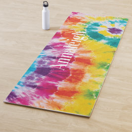 Farbenfrohe Rainbow Gefärbte Krawatte Individuelle Yogamatte