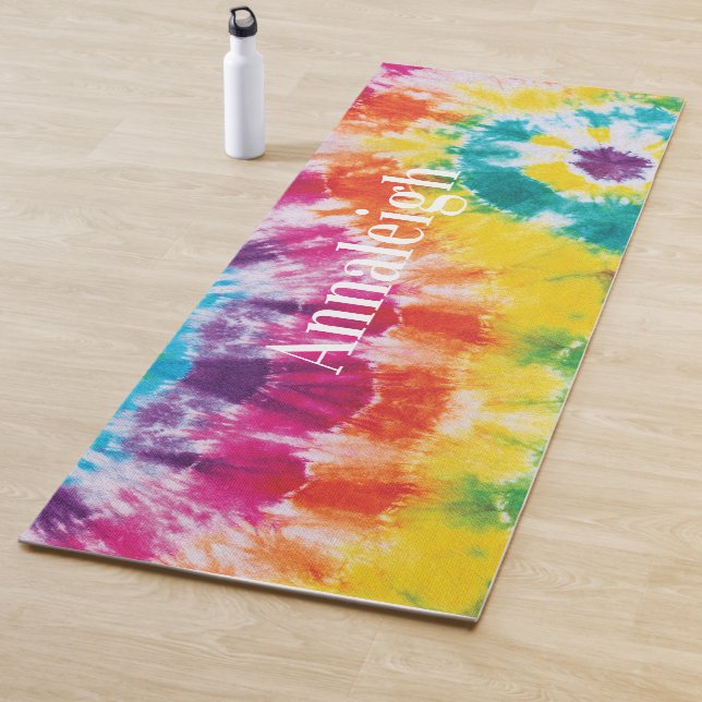 Farbenfrohe Rainbow Gefärbte Krawatte Individuelle Yogamatte (Beispiel)