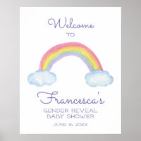Farbenfrohe Rainbow Gender Reveal Baby Shower Will
