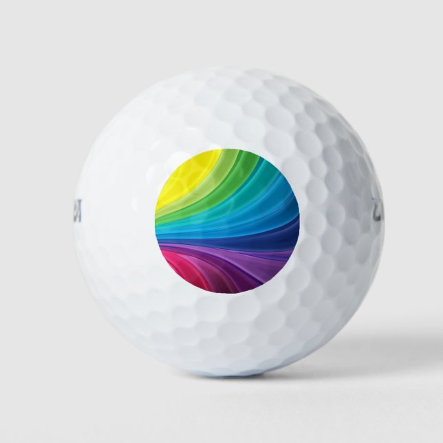 Farbenfrohe Rainbow Golf Balls Golfball (Vorderseite)