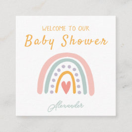 Farbenfrohe Rainbow Illustrative Baby Show Begleitkarte