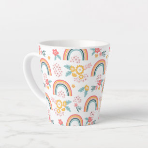Farbenfrohe Rainbow-Muster Milchtasse