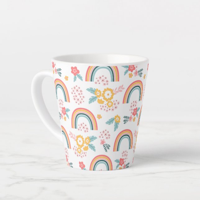 Farbenfrohe Rainbow-Muster Milchtasse (Linke Ecke)