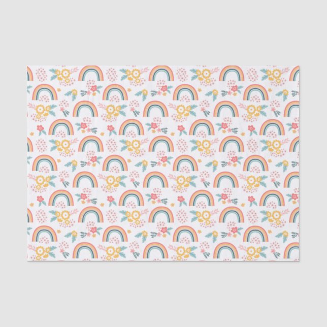 Farbenfrohe Rainbow-Muster Seidenpapier (Vorderseite)