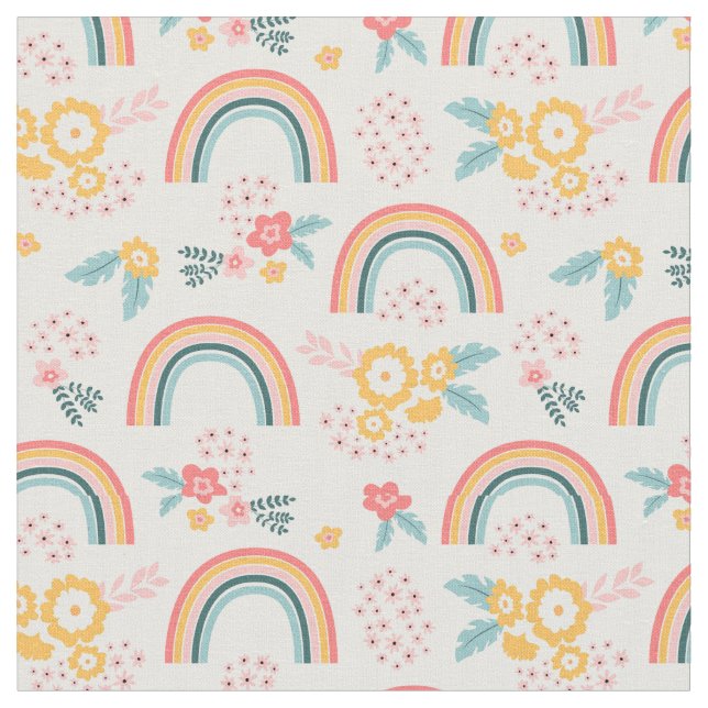 Farbenfrohe Rainbow-Muster Stoff (Nahaufnahme)