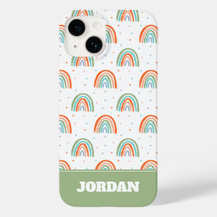 Farbenfrohe Rainbow Polka Dot Pattern Case-Mate iPhone 14 Hülle
