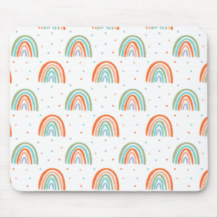 Farbenfrohe Rainbow Polka Dot Pattern Mousepad