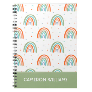 Farbenfrohe Rainbow Polka Dot Pattern Notizblock