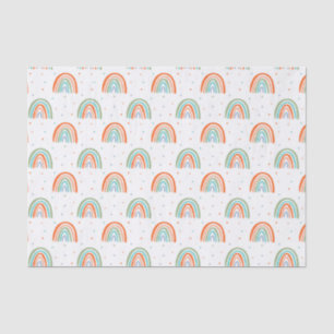 Farbenfrohe Rainbow Polka Dot Pattern Seidenpapier