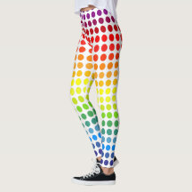 Farbenfrohe Rainbow-Polka-Punkte auf Weiß oder Far