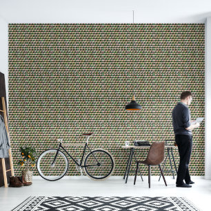 Farbenfrohe Rasenbowls Blockkunst, Tapete