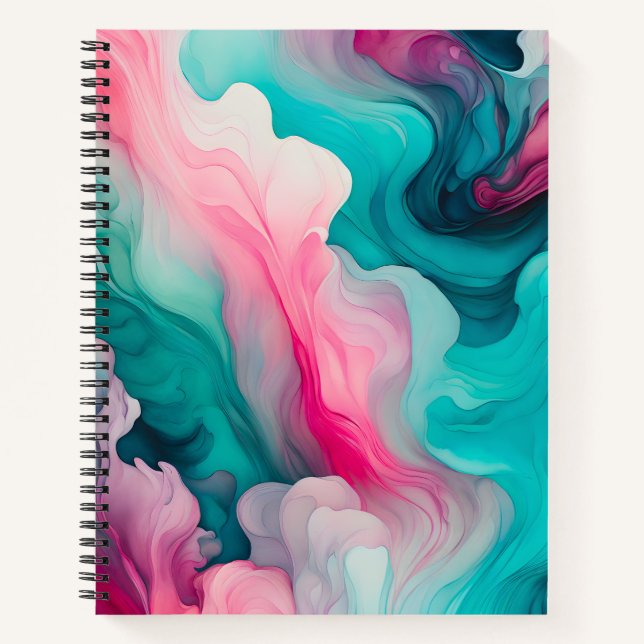 Farbenfrohe Raucher-Art-Spirale-Notebook Notizbuch (Vorderseite)