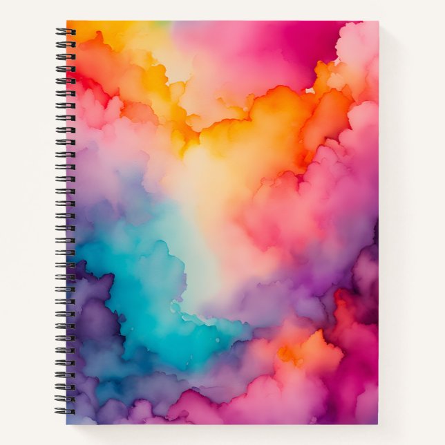 Farbenfrohe Raucher-Art-Spirale-Notebook Notizbuch (Vorderseite)