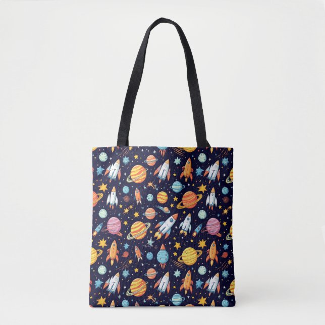 Farbenfrohe Raumforschung Tasche (Vorderseite)