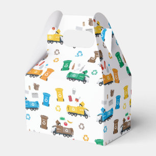 Farbenfrohe Recycelnd Garbage Trucks & Bins Geschenkschachtel