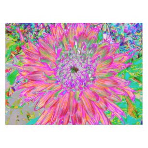 Farbenfrohe Regenbogen Abstrakt dekorative Dahlia Tischdecke