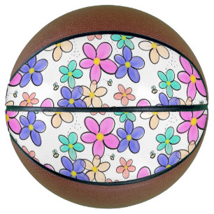 farbenfrohe Regenbogen-Blume Hummeln blühend Basketball
