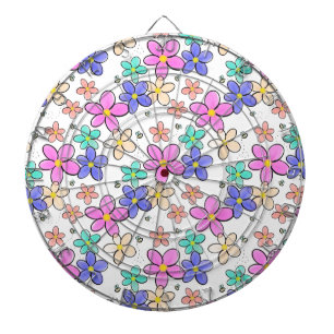 farbenfrohe Regenbogen-Blume Hummeln blühend Dartscheibe