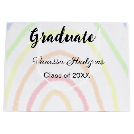 Farbenfrohe Regenbogen-Boho-Abschluss geben Jahr Große Geschenktüte