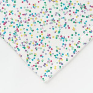 Farbenfrohe Regenbogen-gesprenkelte Punkte Fleecedecke