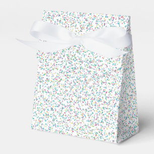 Farbenfrohe Regenbogen-gesprenkelte Punkte Geschenkschachtel
