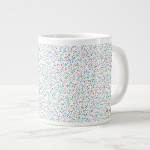 Farbenfrohe Regenbogen-gesprenkelte Punkte Jumbo-Tasse