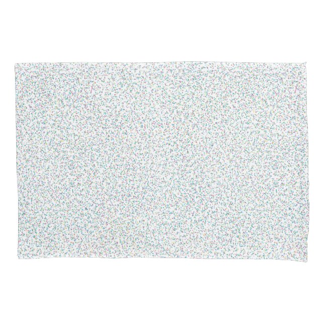 Farbenfrohe Regenbogen-gesprenkelte Punkte Kissenbezug (Vorderseite)