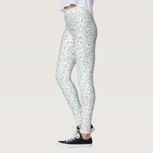 Farbenfrohe Regenbogen-gesprenkelte Punkte Leggings