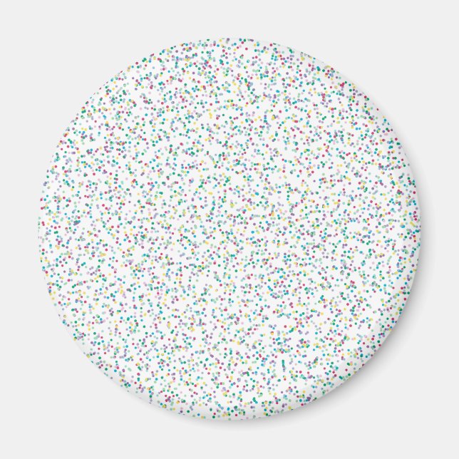 Farbenfrohe Regenbogen-gesprenkelte Punkte Magnet (Vorne)