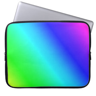 Farbenfrohe Regenbogen Grün Blau Lila Diagonal Ble Laptopschutzhülle