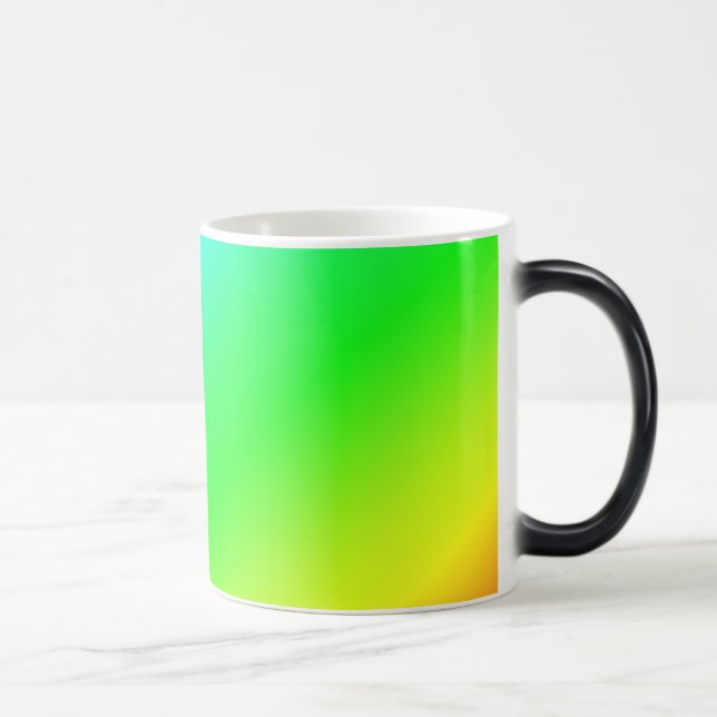 Farbenfrohe Regenbogen Grün Blau Lila Diagonal Ble Verwandlungstasse (Rechts)