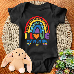 Farbenfrohe Regenbogen-I-Liebe Baby Strampler