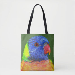 Farbenfrohe Regenbogen Lorikeet Parrot Foto Tasche