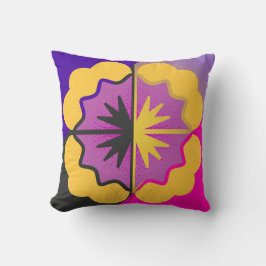 Farbenfrohe Regenbogen Mandala Kissen