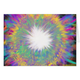 Farbenfrohe Regenbogen-Sternexplosion Abstrakt Art